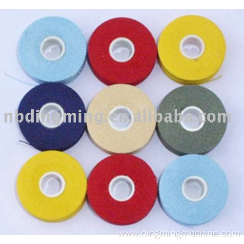 Sideless rewound bobbin thread for sewing machine